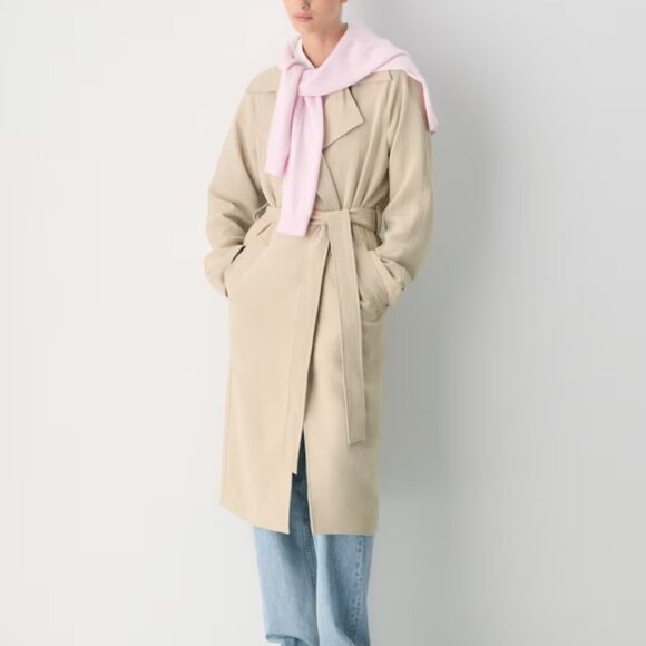 NWT Aritzia The Splendor Trench Coat - Crepette Marcona Beige M - Picture 6 of 12